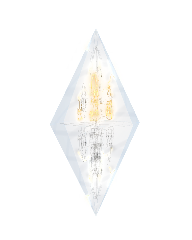 The Logris crystal with the Language & learning direction lit